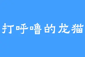 打呼噜的龙猫