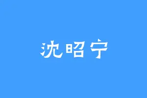 沈昭宁