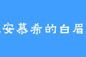 爱吃安慕希的白眉峰主