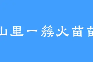 山里一簇火苗苗
