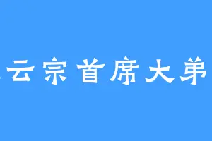 灵云宗首席大弟子
