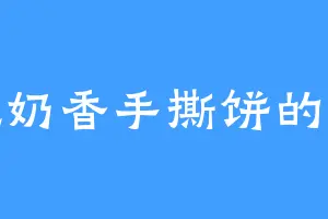 爱吃奶香手撕饼的岁贡