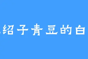 爱吃绍子青豆的白灵儿