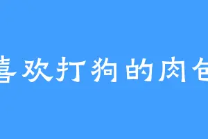 喜欢打狗的肉包