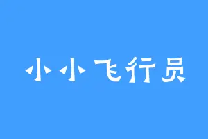 小小飞行员