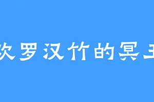 喜欢罗汉竹的冥王宗