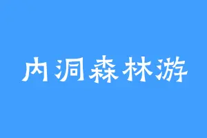 内洞森林游