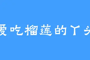 爱吃榴莲的丫头