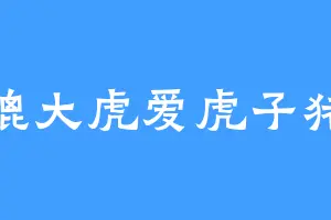 貔大虎爱虎子猪