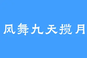 凤舞九天揽月