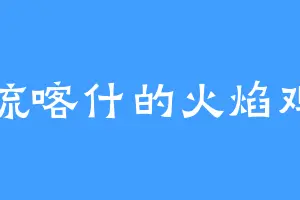 流喀什的火焰鸡