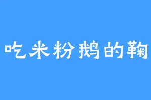 爱吃米粉鹅的鞠伟