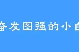 奋发图强的小白