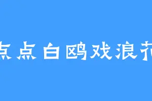 点点白鸥戏浪花