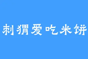 刺猬爱吃米饼