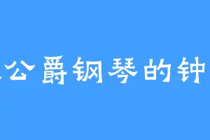 喜欢公爵钢琴的钟小姐