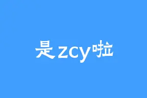 是zcy啦