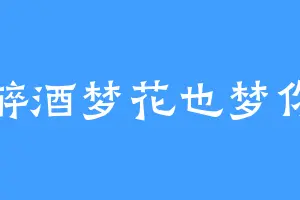 醉酒梦花也梦你