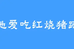 她爱吃红烧猪蹄