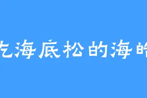 爱吃海底松的海皓天