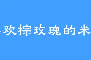 喜欢棕玫瑰的米勇