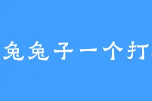 小兔兔子一个打八