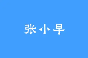 张小早