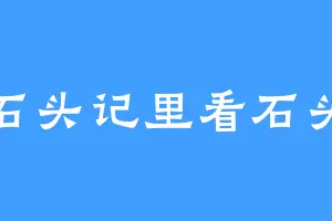 石头记里看石头