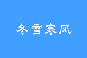 冬雪寒风