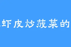 爱吃虾皮炒菠菜的龙儿