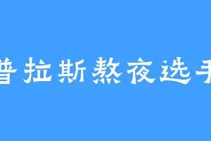 普拉斯熬夜选手